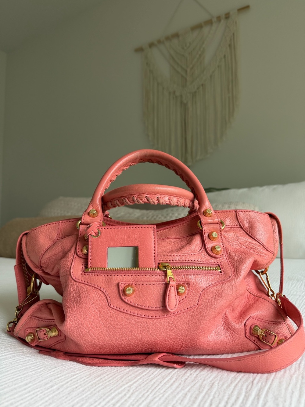 Balenciaga City Bag Pink Gold Hardware Y2K Authentic w/ COA